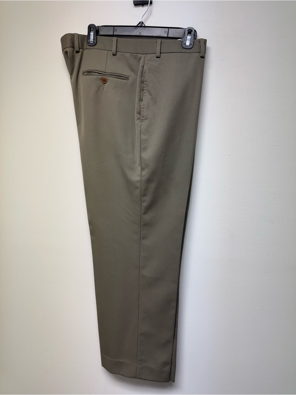 Brooks Brothers100%wool  Olive-Gray flat front dress pants size38 inseam 28